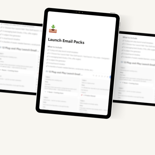Launch Email Packs - CarePackit